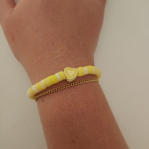Yellow heart bracelet