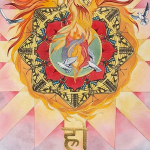 Hrim Mantra Oracle Art Print Heart Chakra image 4