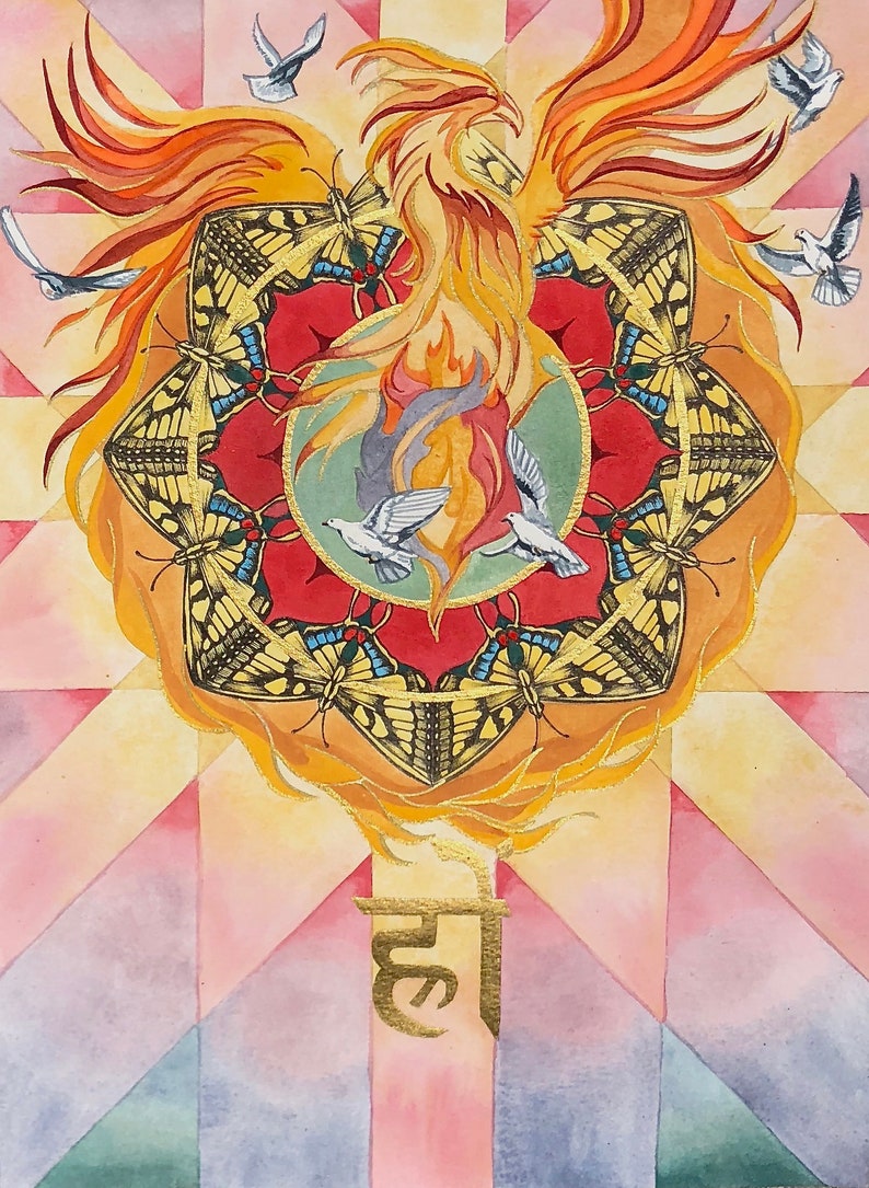 Hrim Mantra Oracle Art Print Heart Chakra image 4