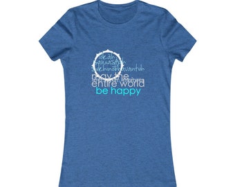 Lokah Samastah Sukhinoh Bhavantu | Women's Yoga Tee Shirt