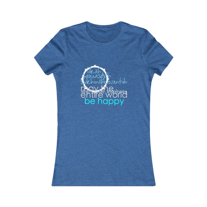 Lokah Samastah Sukhinoh Bhavantu Women's Yoga Tee Shirt image 1