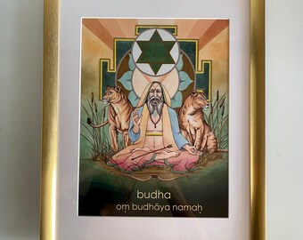 Budha (Mercury) | Mantra Oracle Art Print | Om Budhāya Namaha