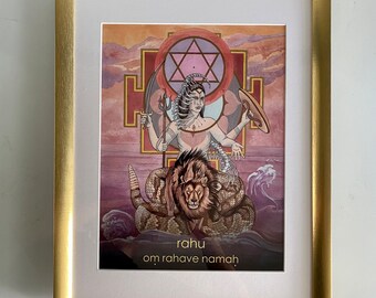 Rahu (Lunar North Node) | Mantra Oracle Art Print | Om Rahave Namaha