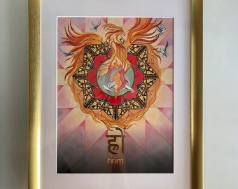 Hrim | Mantra Oracle Art Print | Heart Chakra