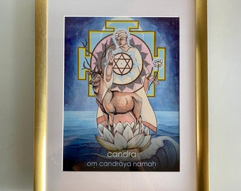 Candra | Mantra Oracle Art Print | Om Candraya Namaha