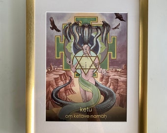 Ketu (Lunar South Node) | Mantra Oracle Art Print | Om Ketave Namaha