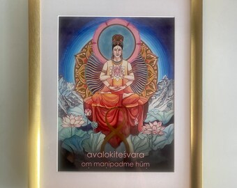 Om Mani Padme Hum | Mantra Oracle Art Print