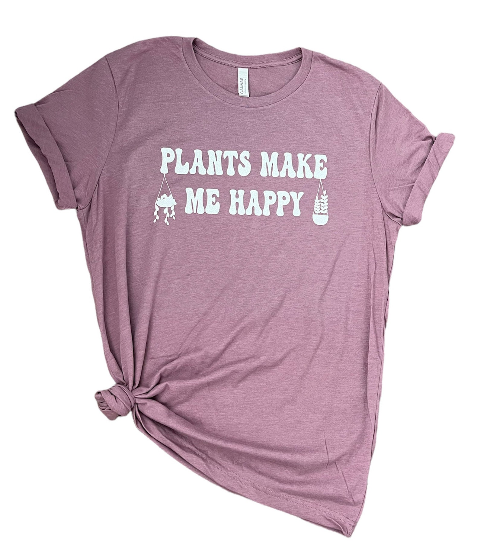 Succulent Gardening Graphic tee Plant lover Bohemian cute Plants make me happy t-shirt Unisex
