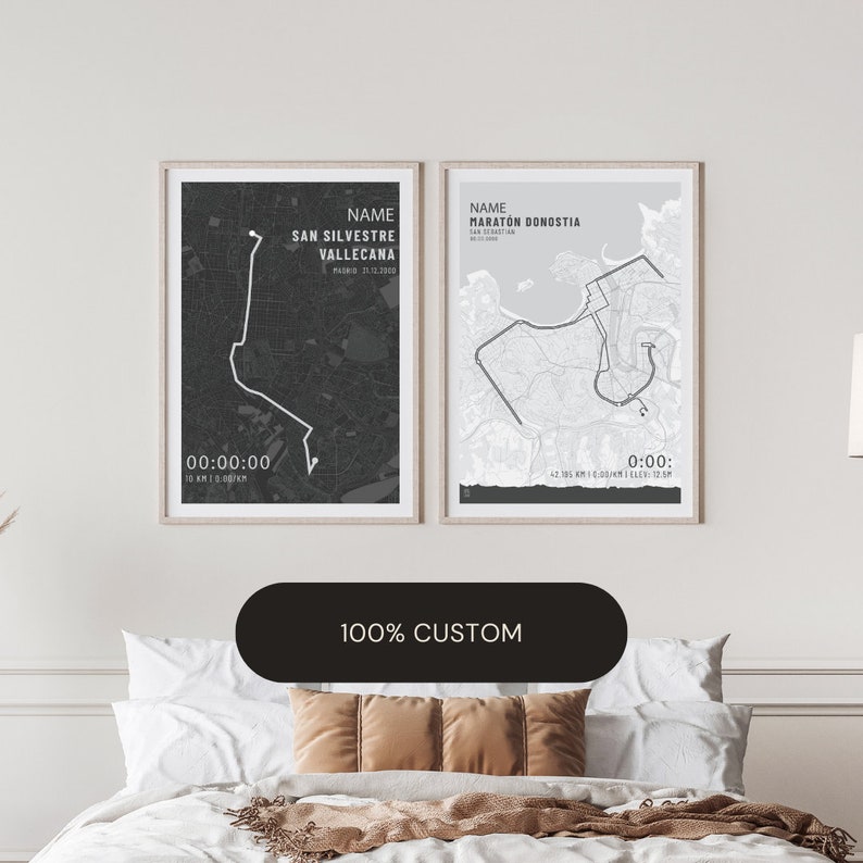 Any Marathon, Strava Route or Run Cycling, Walking or Running GPX Map My Run Custom Marathon