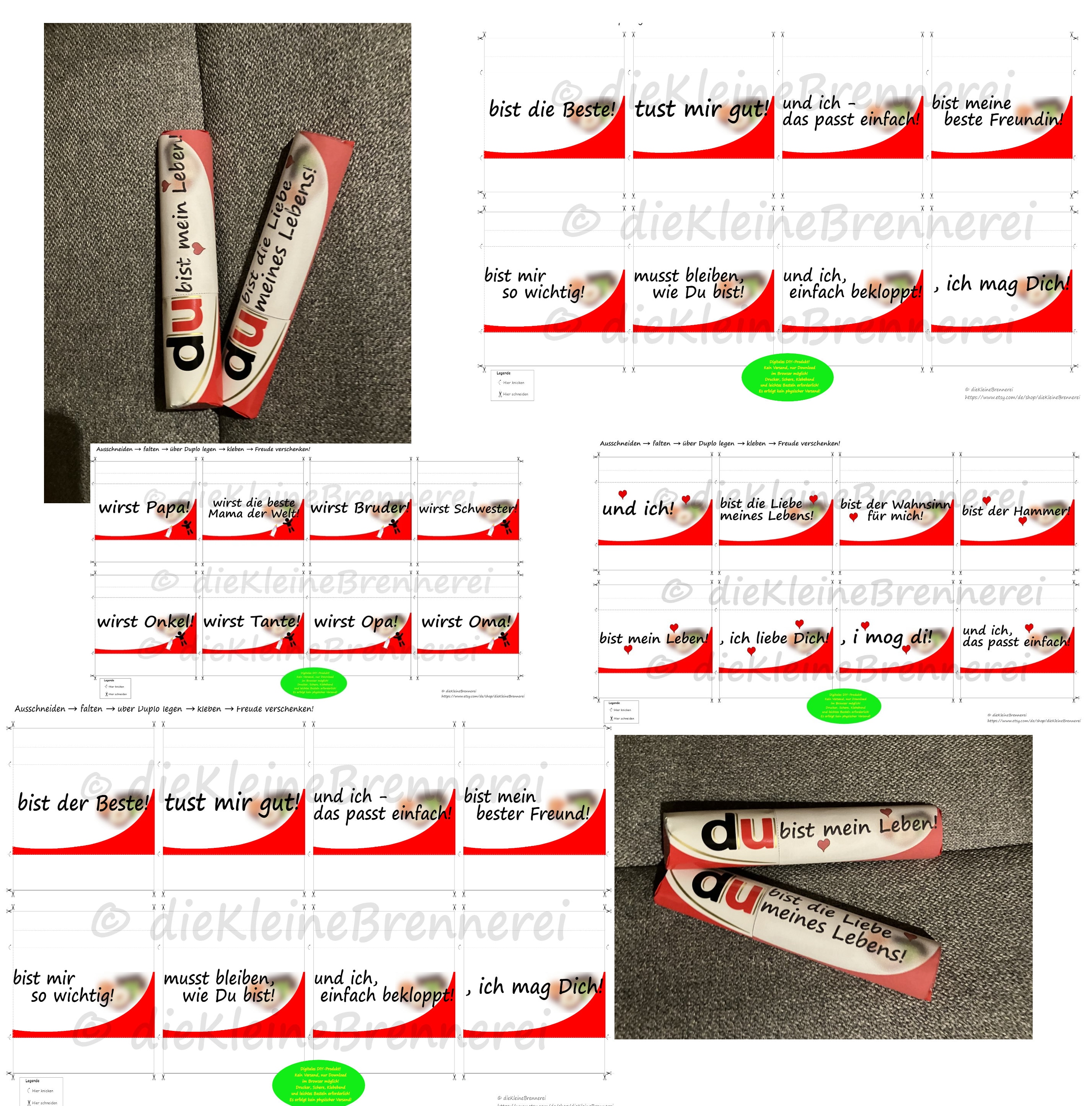 DU bist über 120 Sprüche zum Ausdrucken als DuploBanderole Etsy.de
