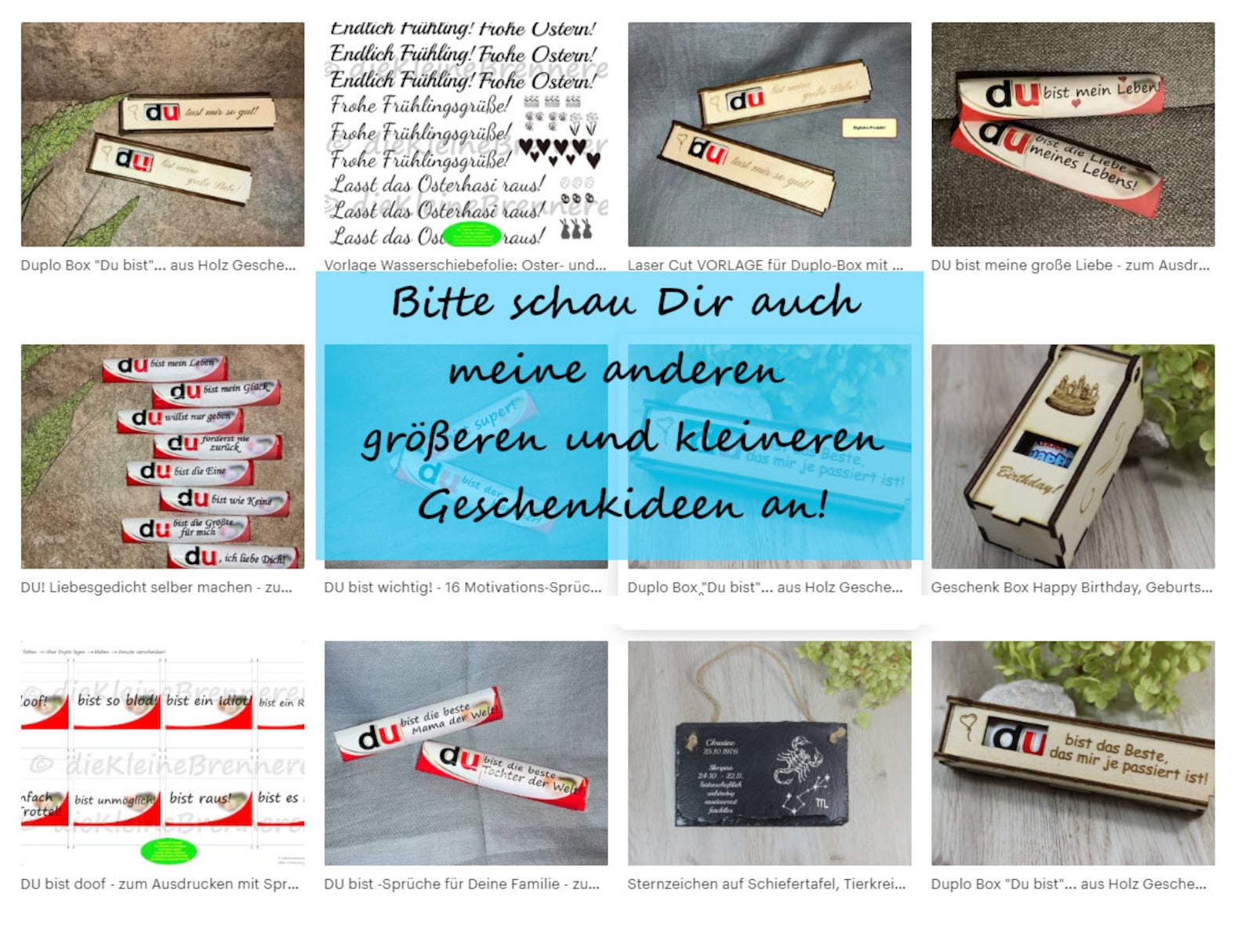 DU bist über 120 Sprüche zum Ausdrucken als DuploBanderole Etsy.de
