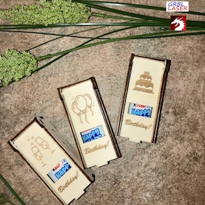 Happy... Birthday New Year! 80 laser cut templates: Happy Hippo gift box with lots of sayings, wood thickness 3 mm, SVG DXF AI Lightburn