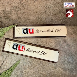 You are - 28 Laser Cut Templates: Birthday for Duplo Gift Box, Wood Thickness with 3 mm and 4 mm, SVG, DXF, AI, Lightburn