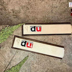 Jij bent - Lege lasergesneden sjablonen om zelf te ontwerpen voor Duplo geschenkdoos DIY houtdikte met 3 mm en 4 mm, svg, dxf, ai, Lightburn