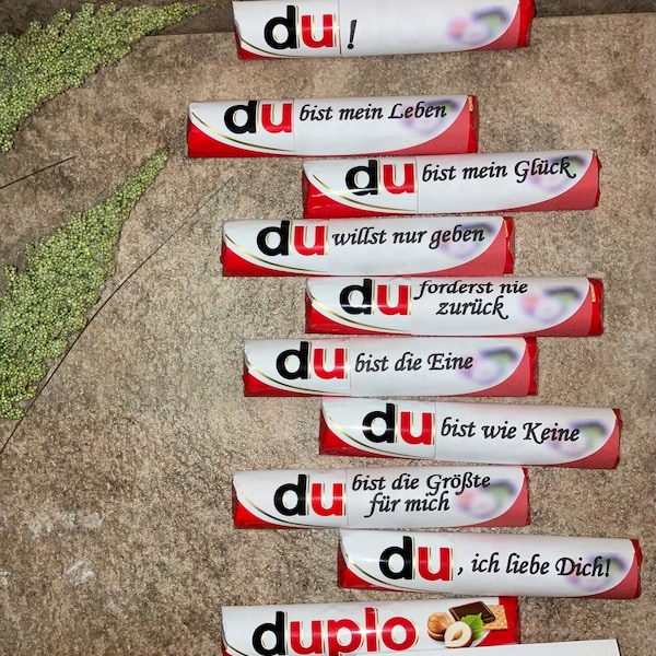 DU! Liebesgedicht selber machen - zum Ausdrucken als Banderole für Duplo