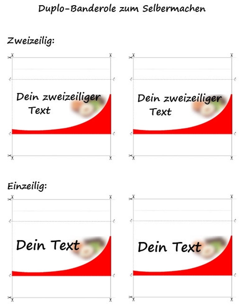 Duplo-Banderolen Vorlage zum selber machen Download Achtung: Software erforderlich Bild 2