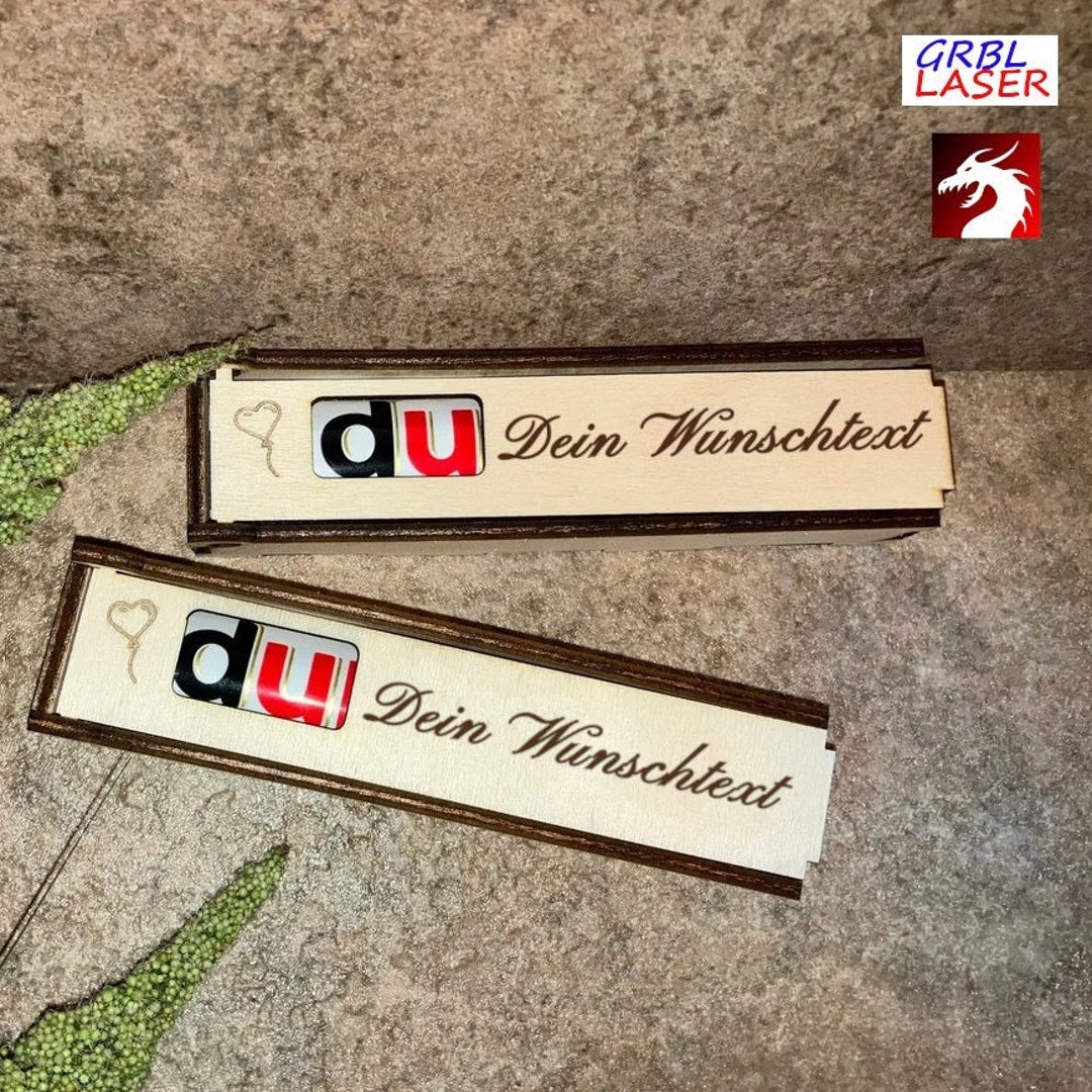 DUploBox Wunschtext Laser Cut Vorlage 10 x Deine Sprüche Holzstärke