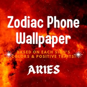 Zodiac, Aries Instant Download Phone Wallpaper