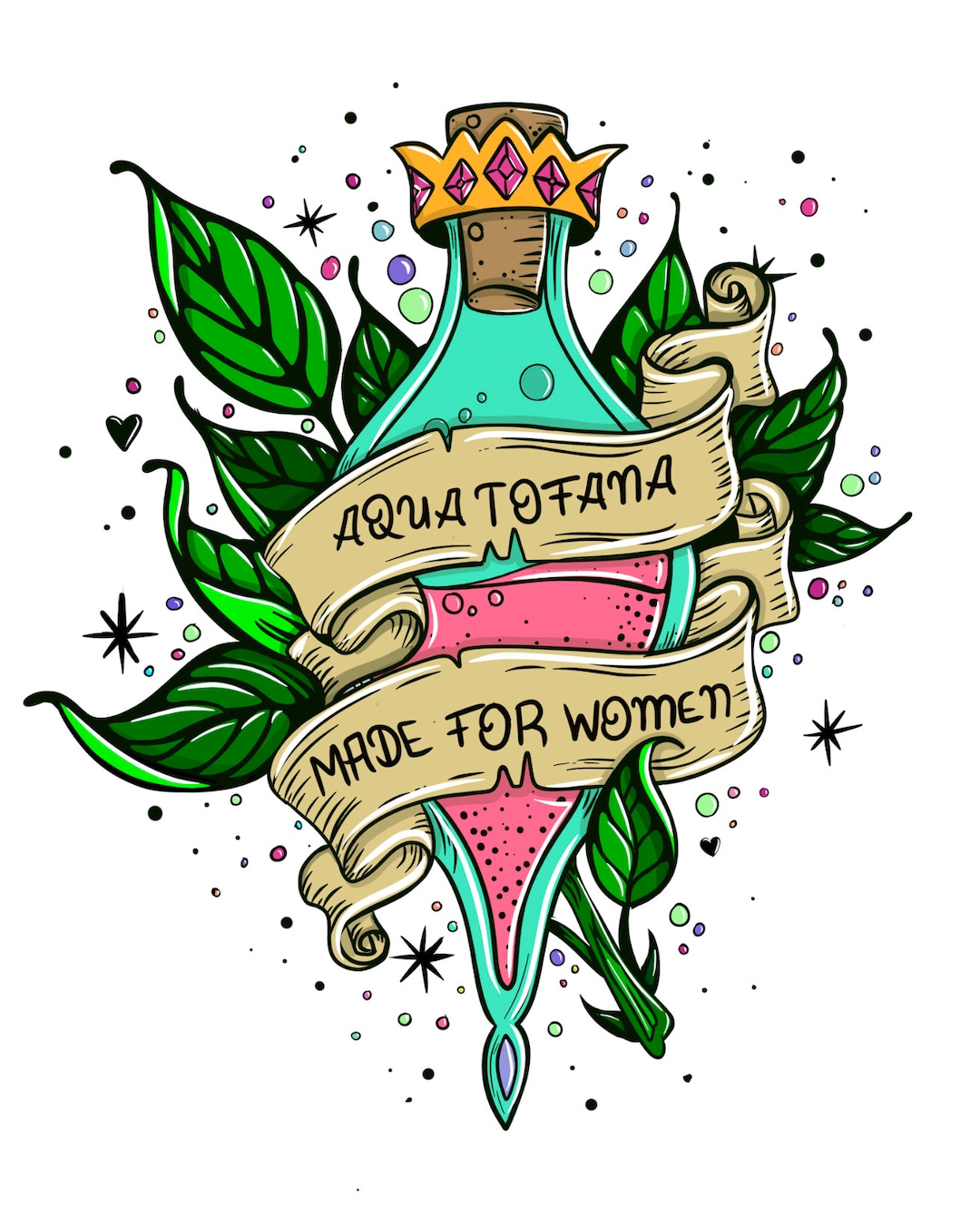 Aqua Tofana Coloured Svg Aqua Toffan Aquatofana Poison Etsy