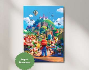 Super Mario Bros Poster - Digital Poster Download A3 & A4 Sizes 300 DPI