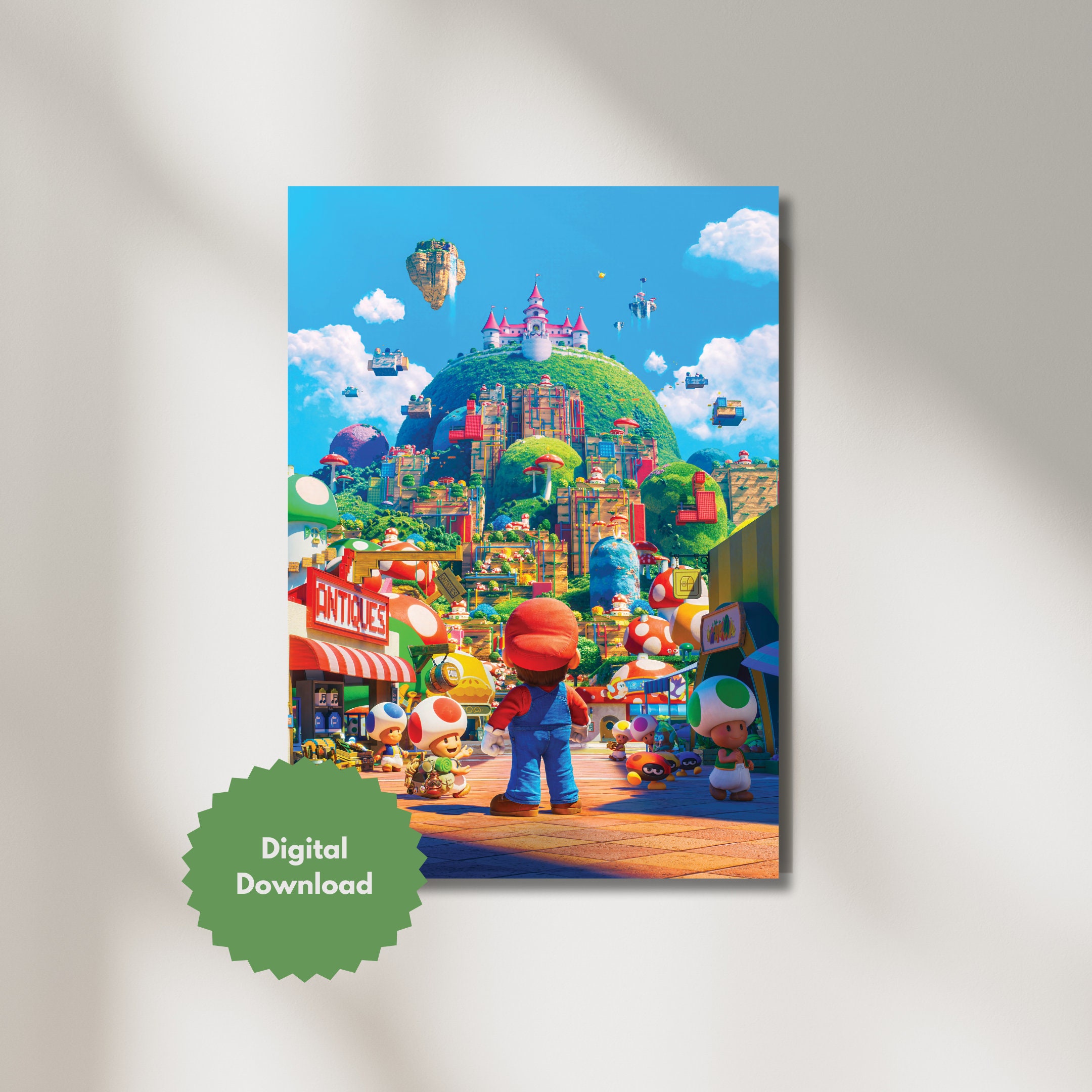 Petros Prints Mario poster set of 6-8x10 Mario Posters For Boys Room  Decorations, Mario Pictures Bedroom Decor for Boys, Mario Wall Art.  UNFRAMED.