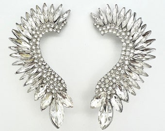 Silver Sun Ear Cuff, Pageant, Cubic Zirconia CZ Left or right ear cuff Filipino Jewelry Philippines