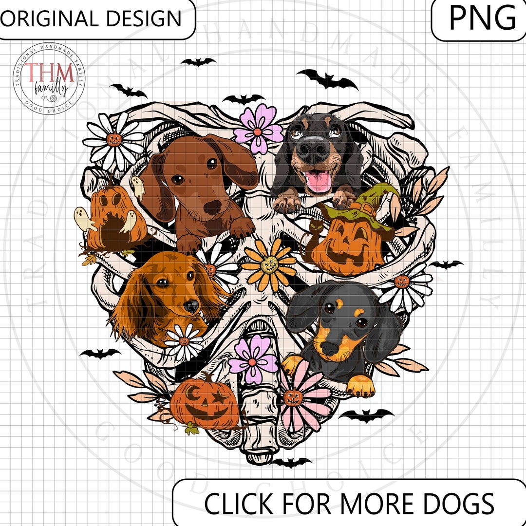 Dog Halloween Funny Png/ Rib Cage Halloween/ Dachshund Dog Etsy