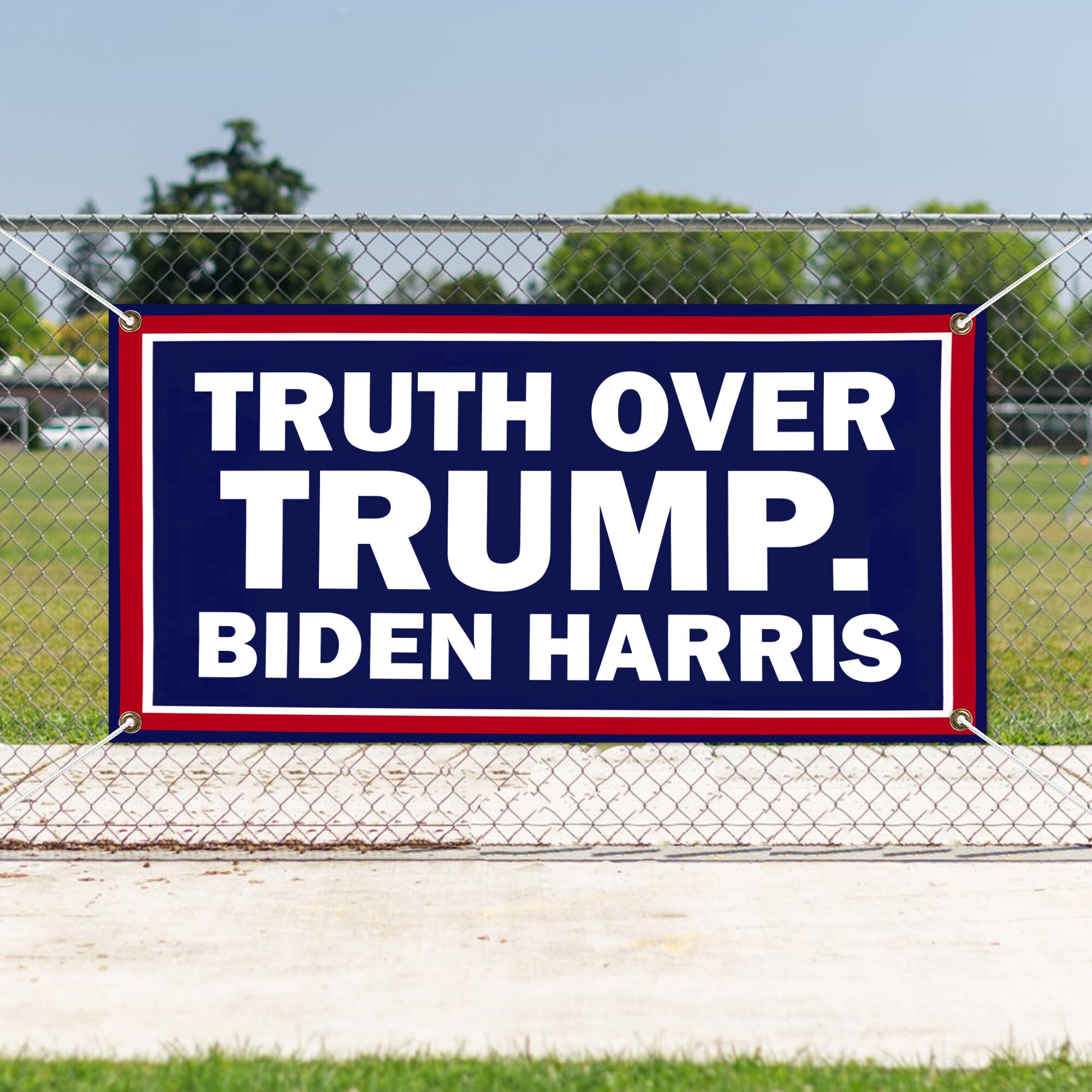 Discover Truth Over Trump Biden Harris Banner, Funny Election 2024 Banner CZHM35