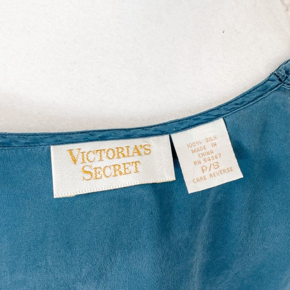 Vintage 90s Y2K Victoria’s Secret Gold Lable Teal… - image 3