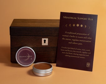 Menstrual Support Balm, Herbal Pain Relief, PMS Support, Organic