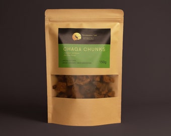 Organiczne kawałki chagi z dzikich zbiorów (150 g) – do herbaty i nalewek