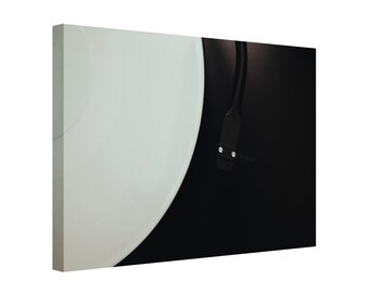 Schallplatte - Minimalistisches Musikbild als moderner Kunstdruck auf Leinwand, Canvas Art