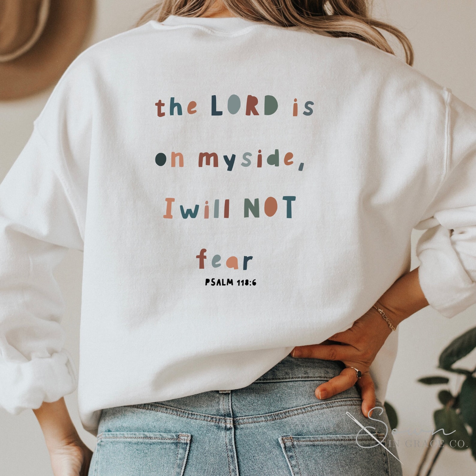 Christian Sweatshirt Bible Verse Christian Apparel Simple Etsy