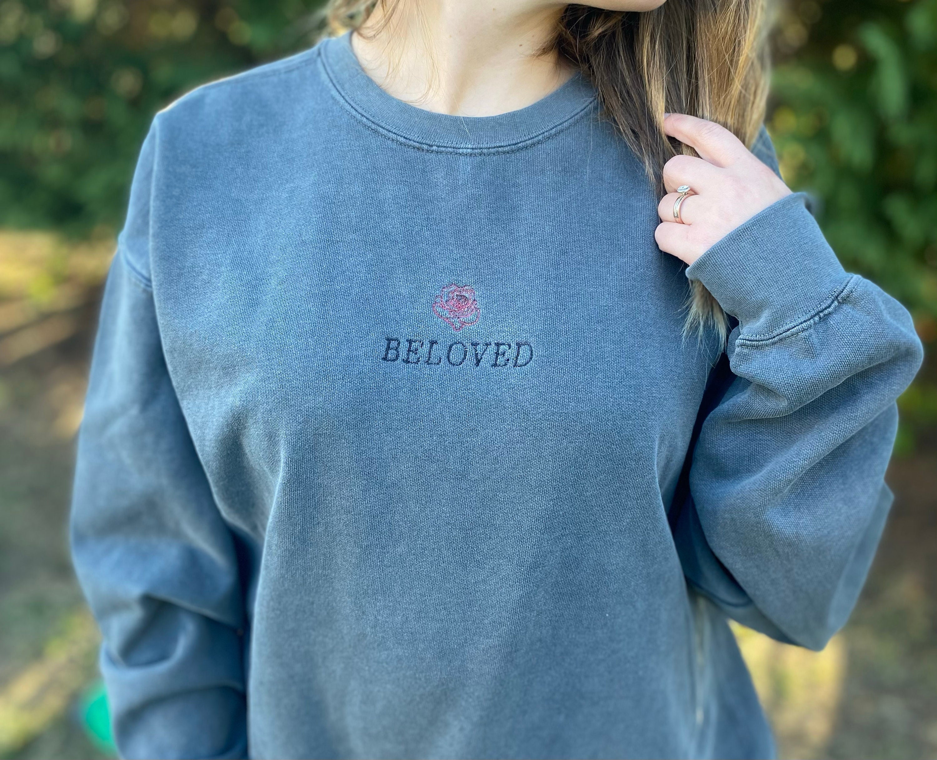 Embroidered Christian Sweatshirt for Women Pepper Comfort - Etsy