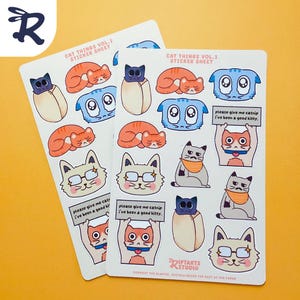 Cat Things Vol.1 | Cat Sticker Sheets | Vinyl Matte Sticker