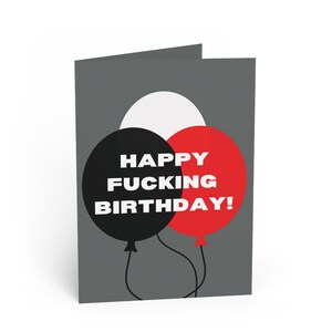 Carte d'anniversaire drôle | Joyeux anniversaire | Humour audacieux et grossier | Intérieur vierge avec enveloppe