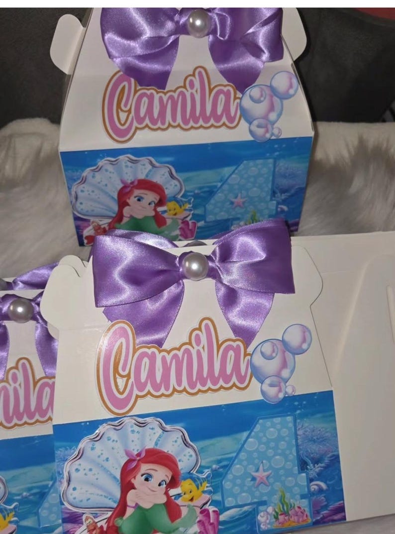 Personalized Ariel the Little Mermaid Birthday Candy Box - Etsy