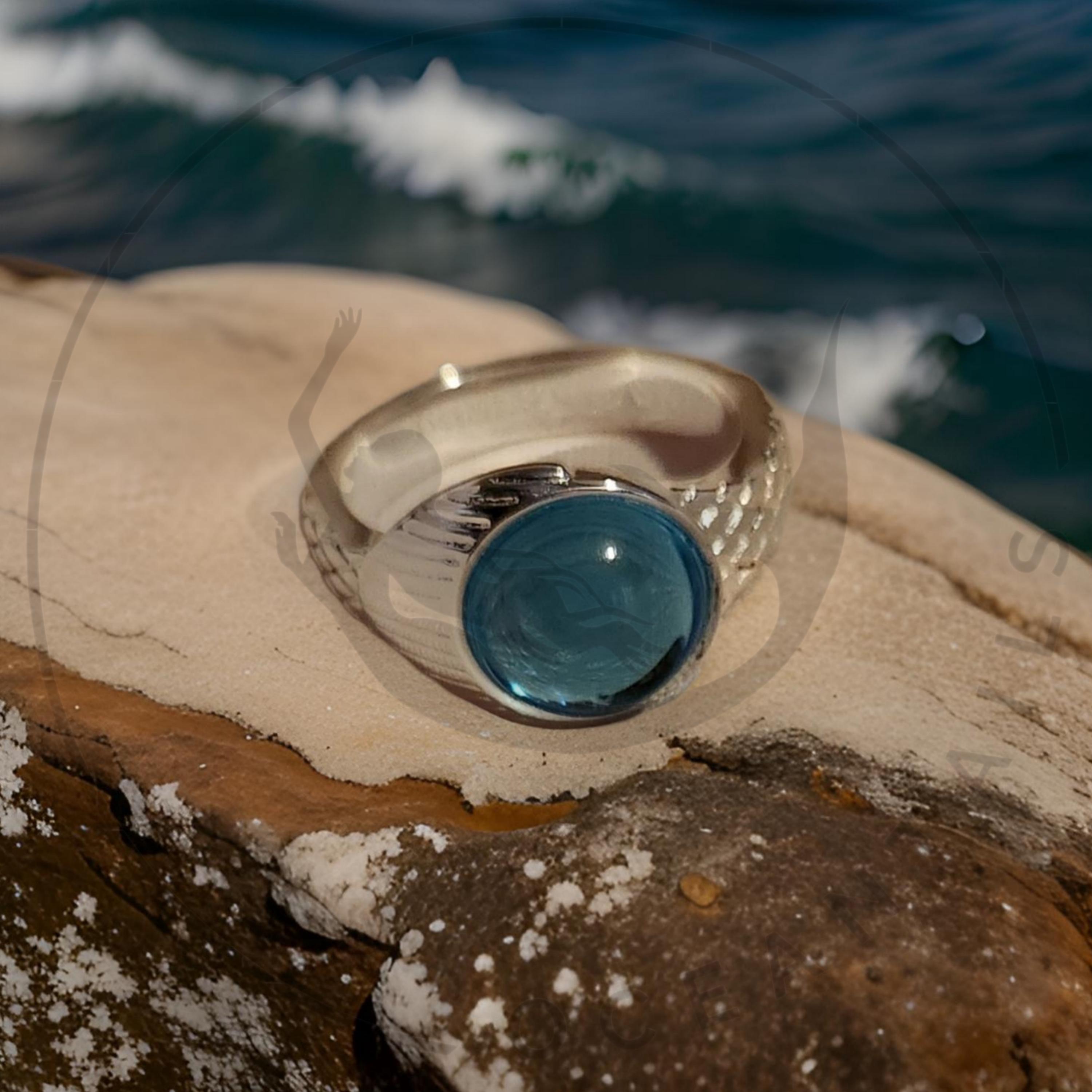 PRE COMMANDE Bague sirene et lune sirenes de Mako en argent H2O bague lune mer ocean il suffit d ajouter de l eau Etsy France