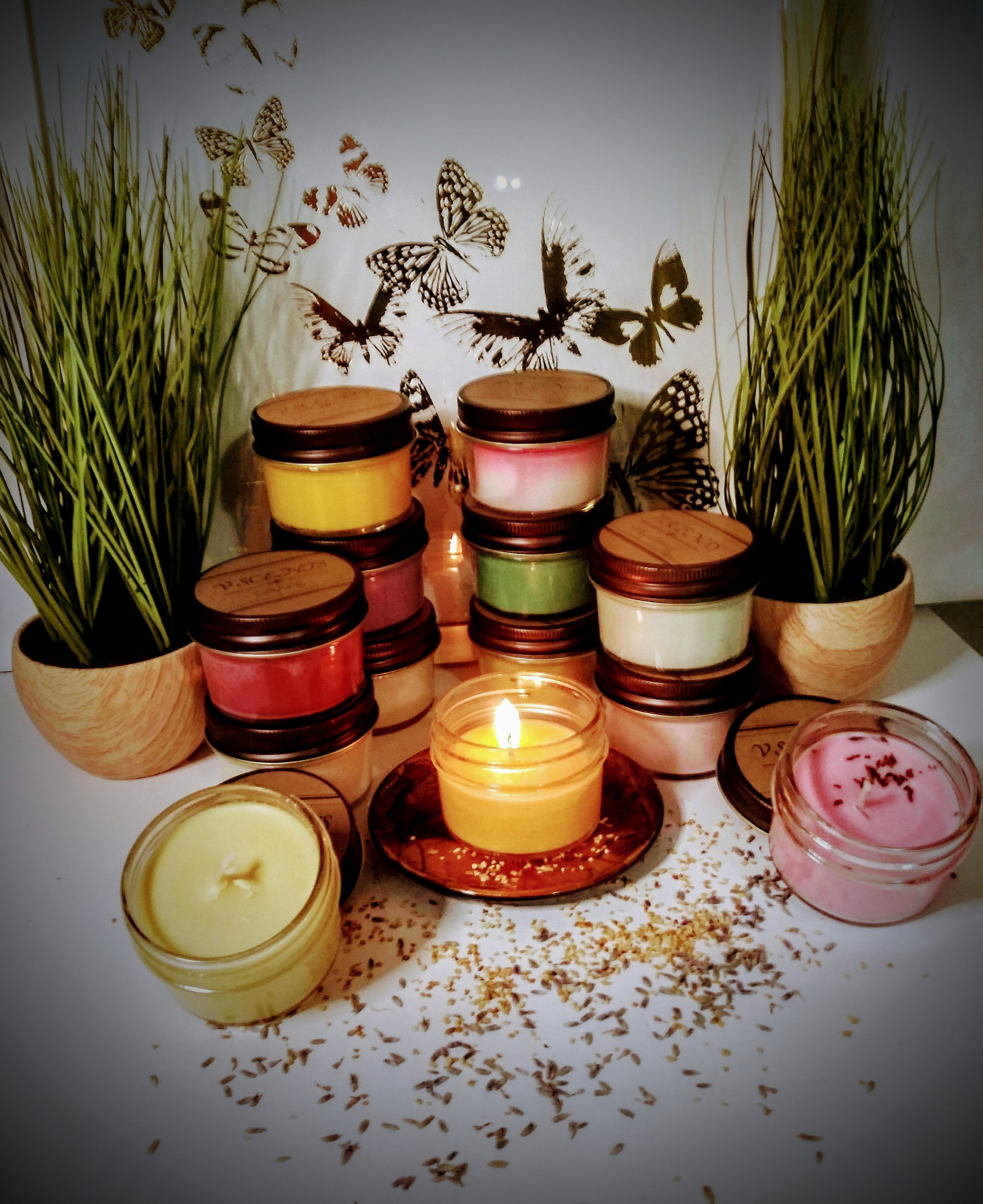 4 oz de velas de soja perfumadas caseras / olor a mascota / interior / exterior