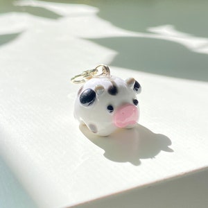 Basil, the Cow Charm | Handmade Kawaii Clay Charm