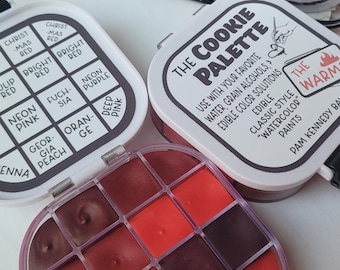 The Cookie Palette "The Warms" Kit Edible Watercolor Style Paints for Cookie and Cake Decorating Paint Your Own Cookies