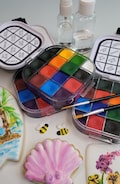 The Cookie Palette Kit Edible Watercolor Style Paints for Cookie and Cake Decorating Paint Your Own Cookies
