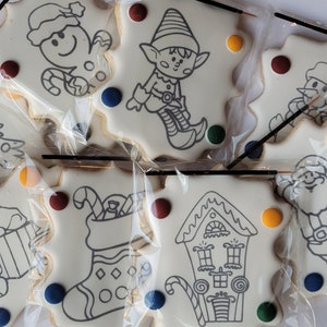 Twelve (12) Bulk Paint Your Own PYO Butter Vanilla Sugar Cookie Favors Christmas Holiday Stocking Stuffers Christmas Craft