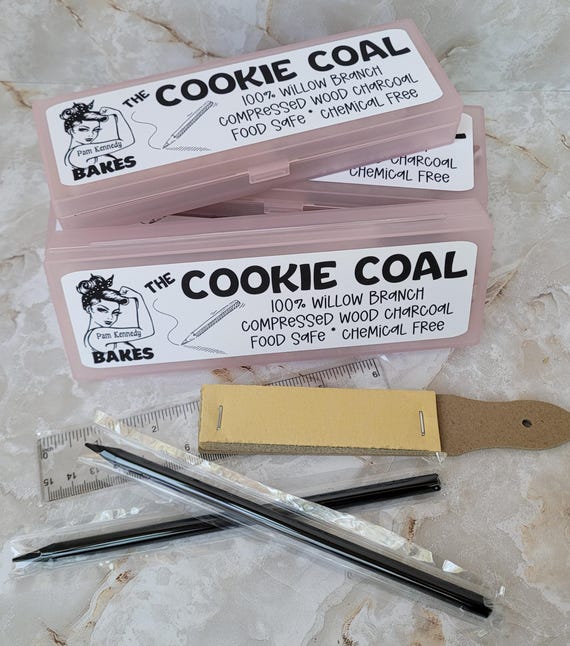 The Cookie Coal (2 Coals) with Companion Coal Food Cookie Decorating Pencil Charcoal