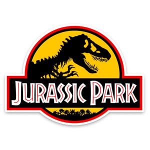 Jurassic Park-filmklistermärke 10 cm vinyldekal dinosaurie T-Rex