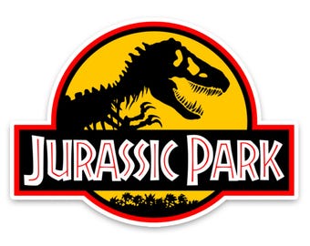 Jurassic Park Movie Sticker 4 Inch Vinyl Decal Dinosaur T-Rex