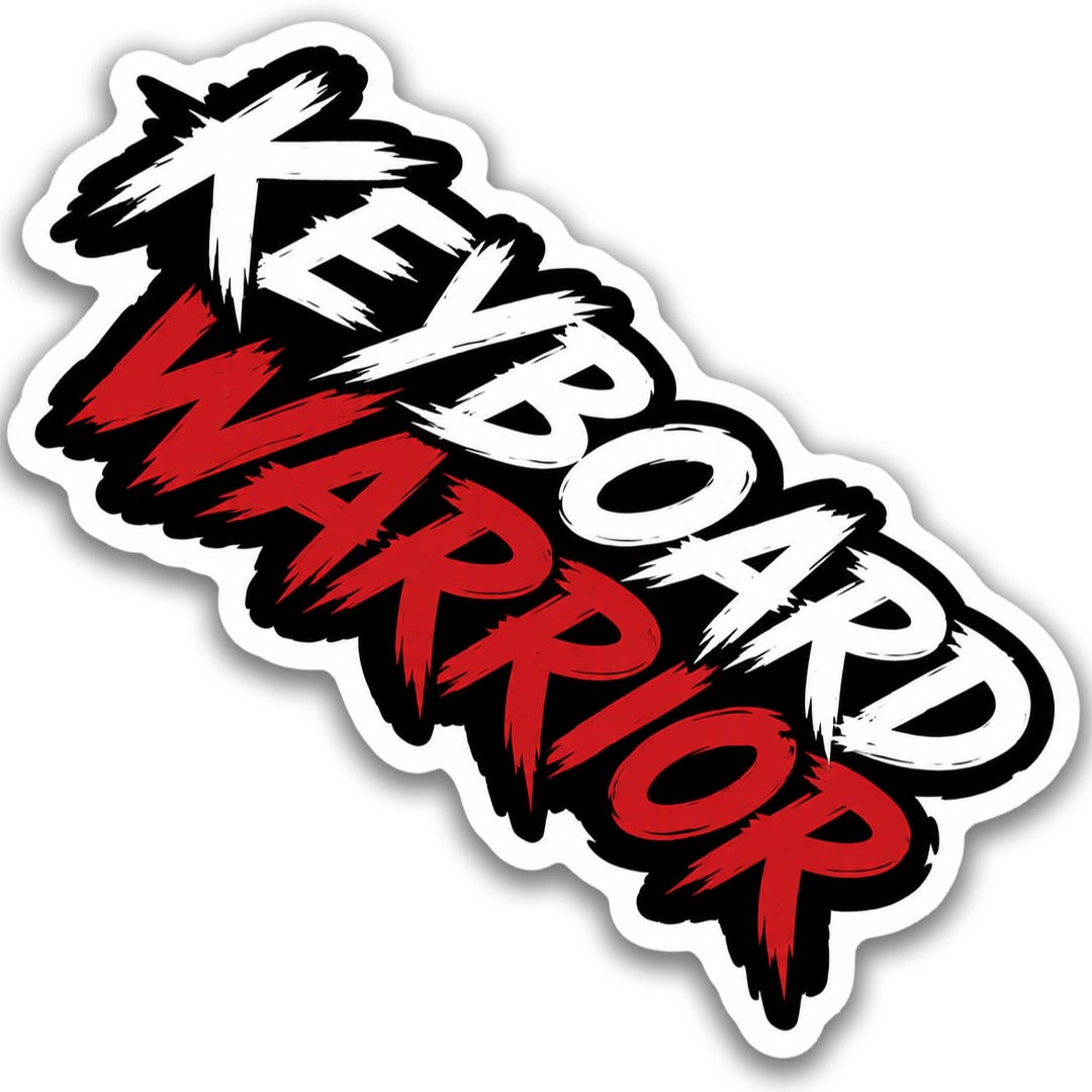 Keyboard Warrior 4 Inch Vinyl Decal – Waterproof Laptop, Water Bottle ...