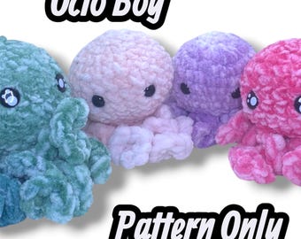 Octo Boy crochet pattern. No Sew