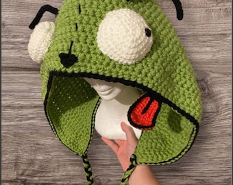 Crochet Green Puppy Hood