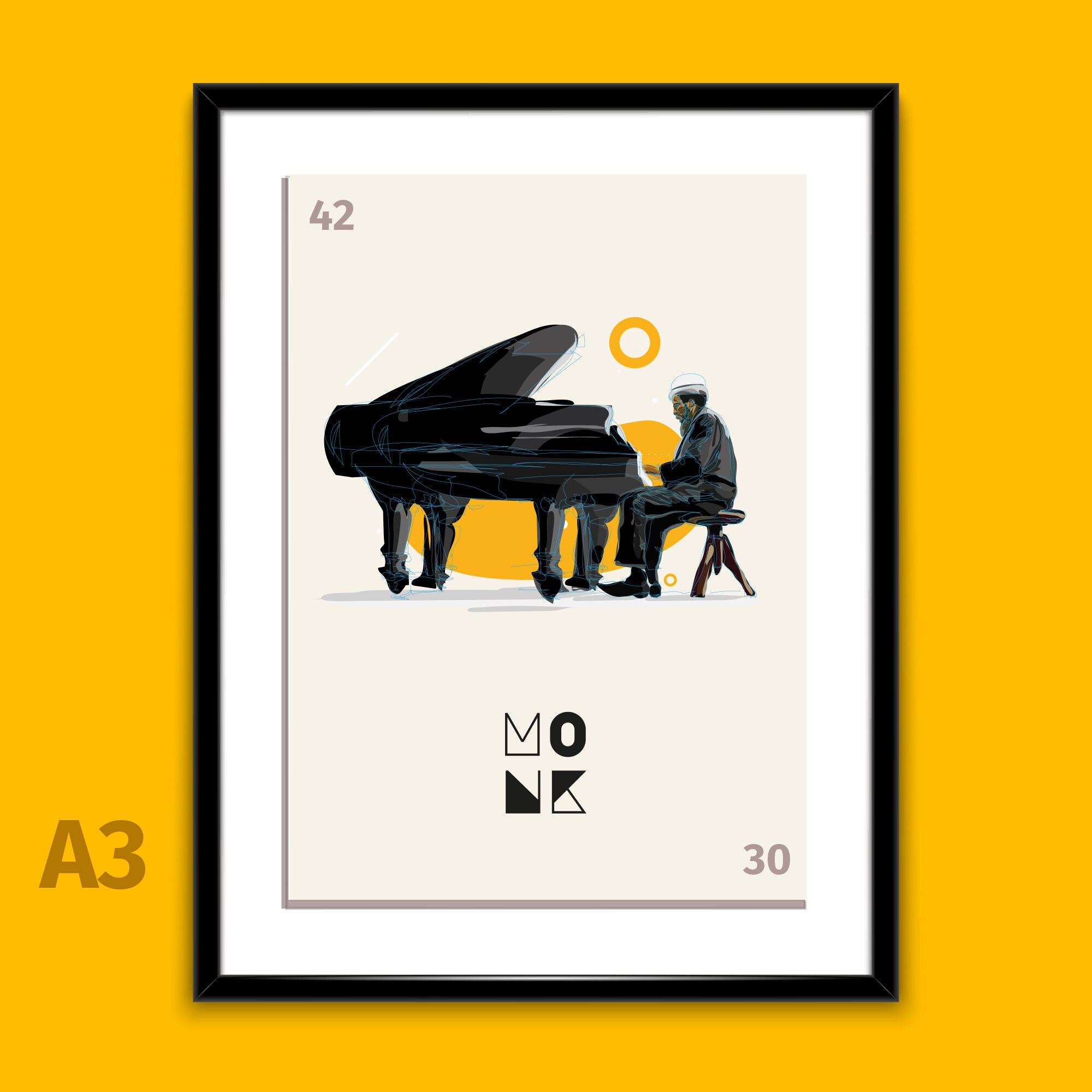 Thelonious Monk - Jazz Pianist Poster